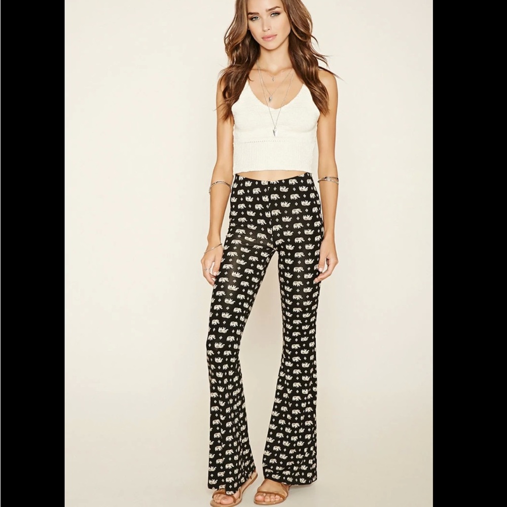 Printed Flare Pants